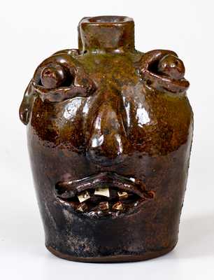 Stoneware Face Jug, possibly Brown Pottery, Arden, North Carolina