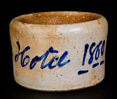 Unusual Stoneware Spittoon Inscribed 