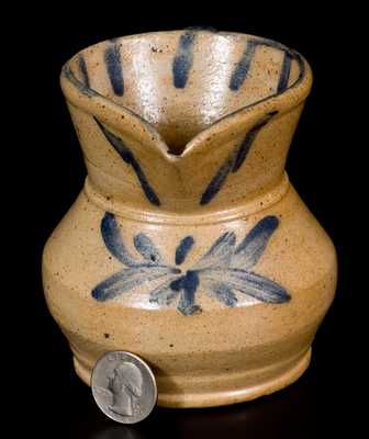 Miniature Stoneware Pitcher with Brushed Decoration, Mid-Atlantic