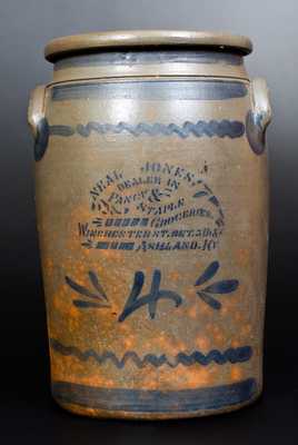 4 Gal. Western PA Stoneware Jar with ASHLAND, KY Stenciled Advertising