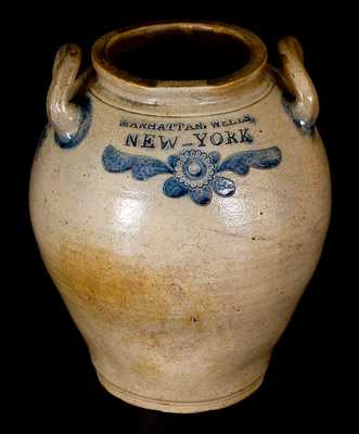 Very Rare C. CROLIUS / MANHATTAN, WELLS / NEW-YORK Jar w/ Eagle Motifs