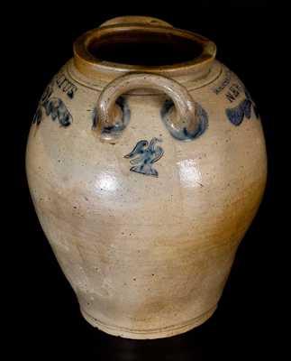 Very Rare C. CROLIUS / MANHATTAN, WELLS / NEW-YORK Jar w/ Eagle Motifs