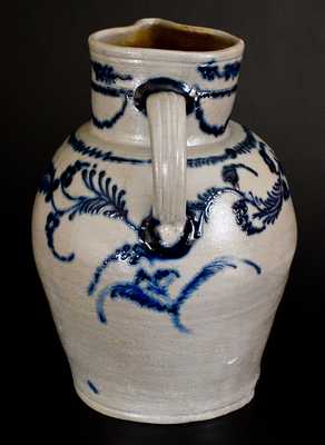 Important Early Baltimore Five-Gallon Stoneware Pitcher w/ Lavish Slip-Trailed Decoration