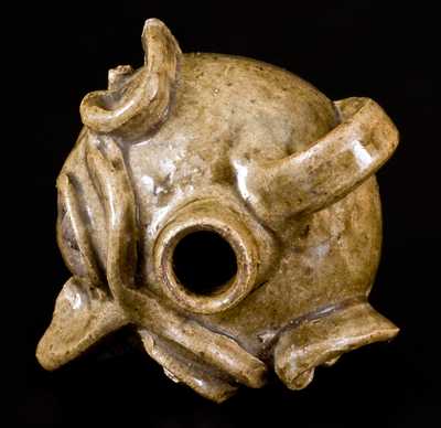 Exceptional Folk Art Face Jug, Edgefield, SC, circa 1845-60