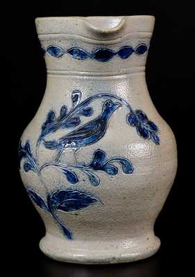 Important Remmey, Philadelphia 1874 Incised Birds Presentation Pitcher