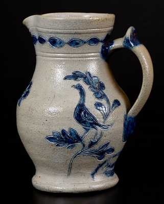 Important Remmey, Philadelphia 1874 Incised Birds Presentation Pitcher