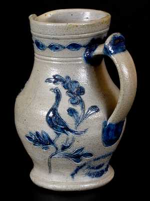 Important Remmey, Philadelphia 1874 Incised Birds Presentation Pitcher