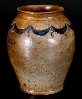 Very Fine COMMERAWS / STONEWARE Jar, Manhattan, circa 1810