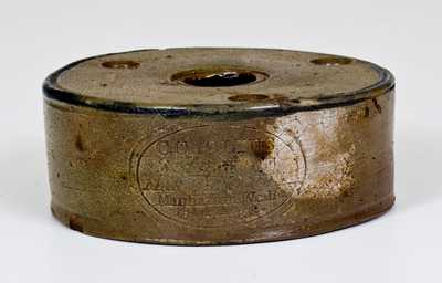 C. CROLIUS / STONEWARE MANUFACTURER / Manhattan-Wells, / NEW-YORK Stoneware Inkwell