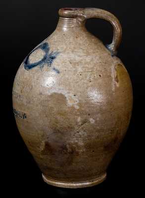 Thomas Commeraw Stoneware Advertising Jug: ASHMORES. GENUIN / CORDIALS PREPAIRD / BY. W. FIELD. ONLY.