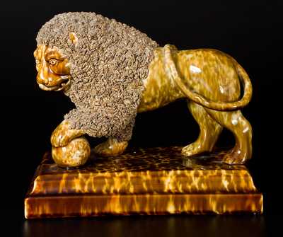 Exceptional LYMAN FENTON & CO. / BENNINGTON, VT Standing Lion on Base