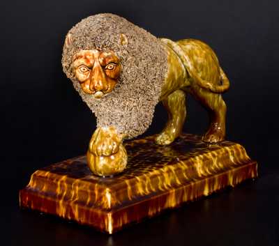 Exceptional LYMAN FENTON & CO. / BENNINGTON, VT Standing Lion on Base