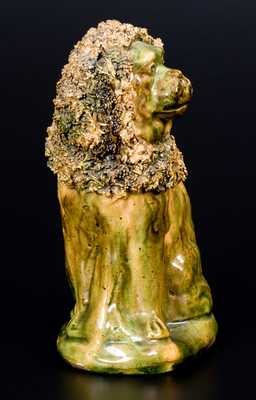 Fine Glazed Redware Spaniel Bank, attrib. George Wagner, Carbon County, PA, late 19th century