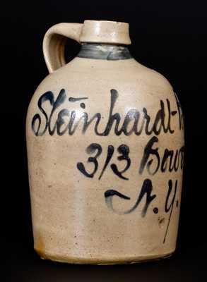 Half-Gallon Bowery, NY Stoneware Advertising Jug, New York State origin, circa 1875