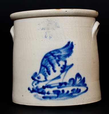 WEST TROY, / N.Y. / POTTERY Stoneware Chicken Crock