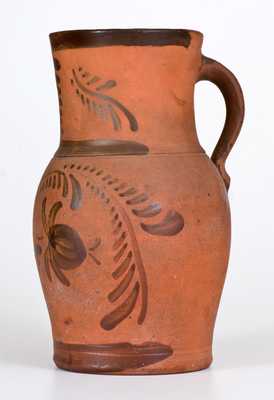 Large-Sized Tanware Pitcher, New Geneva or Greensboro, PA origin, c1885