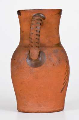 Large-Sized Tanware Pitcher, New Geneva or Greensboro, PA origin, c1885