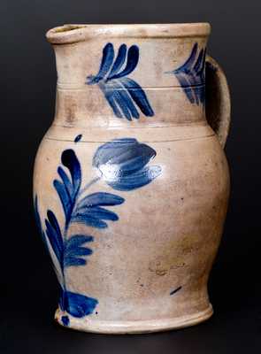 One-Gallon Stoneware Pitcher, attrib. the Remmey Pottery, Philadelphia, PA, circa 1865