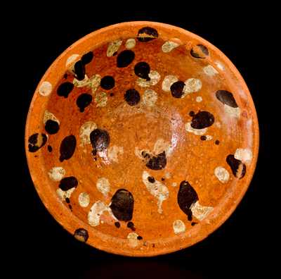 Very Rare Diminutive Redware Bowl attrib. Solomon Loy, Alamance County, NC, c1825-40