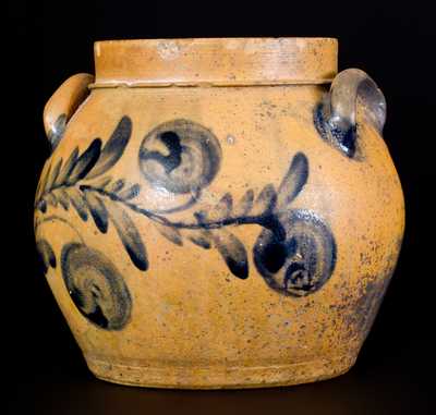 Rare Shenandoah Valley Stoneware Preserve Jar attrib. Coffman Family, Rockingham County, VA