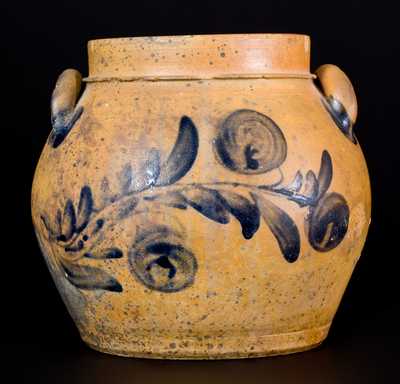 Rare Shenandoah Valley Stoneware Preserve Jar attrib. Coffman Family, Rockingham County, VA