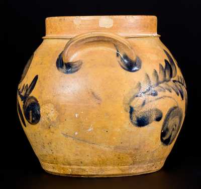 Rare Shenandoah Valley Stoneware Preserve Jar attrib. Coffman Family, Rockingham County, VA
