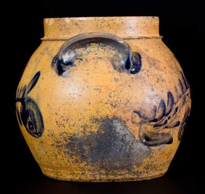 Rare Shenandoah Valley Stoneware Preserve Jar attrib. Coffman Family, Rockingham County, VA