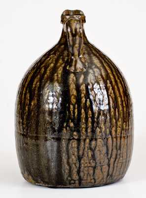 Extremely Rare Crawford County, GA Alkaline-Glazed Stoneware Syrup Jug