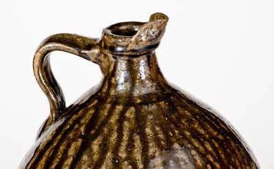 Extremely Rare Crawford County, GA Alkaline-Glazed Stoneware Syrup Jug