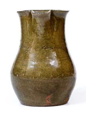 Extremely Rare Bibb County, Alabama Stoneware Pitcher, 