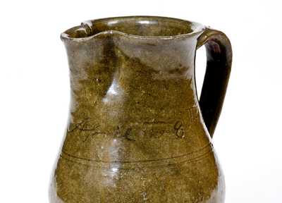 Extremely Rare Bibb County, Alabama Stoneware Pitcher, 