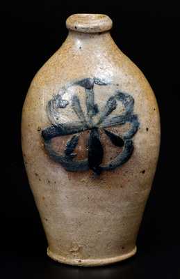 Rare and Important NY / NJ Stoneware Flask, late 18th or early 19th century