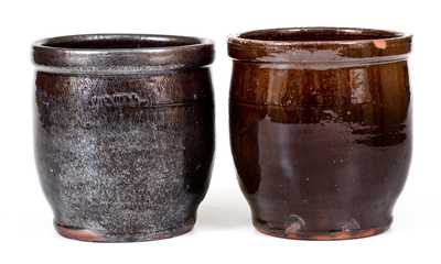 Two Glazed Redware Jars, JOHN BELL / WAYNESBORO (Pennsylvania)