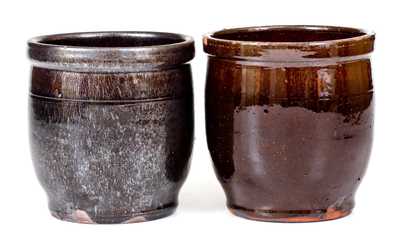 Two Glazed Redware Jars, JOHN BELL / WAYNESBORO (Pennsylvania)