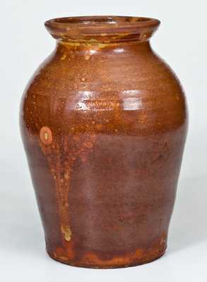 Scarce A. WILCOX / West Bloomfield, NY Redware Jar