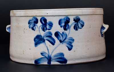 4 Gal. Baltimore Stoneware Cake Crock w/ Floral Decoration, circa 1860