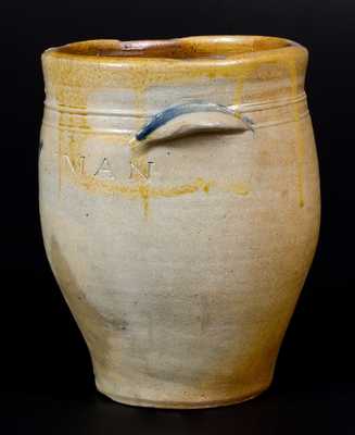 Fine PAUL CUSHMAN, Albany, NY Decorated Stoneware Jar