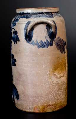 4 Gal. Stoneware Water Cooler w/ Floral Decoration att. Henry Remmey, Philadelphia