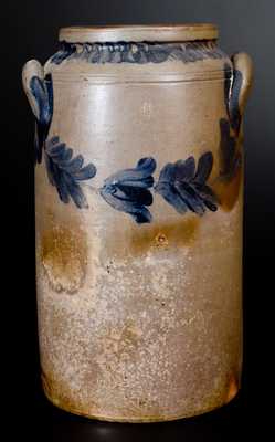 4 Gal. Stoneware Water Cooler w/ Floral Decoration att. Henry Remmey, Philadelphia