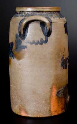 4 Gal. Stoneware Water Cooler w/ Floral Decoration att. Henry Remmey, Philadelphia