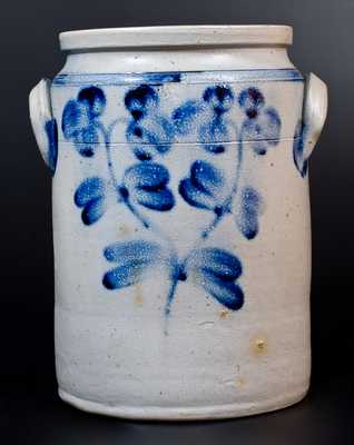 Baltimore Stoneware Water Cooler w/ Profuse Floral Decoration, Baltimore, circa 1870