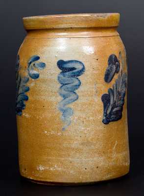 Unusual 1/2 Gal. att. William Hare, Wilmington, DE Decorated Stoneware Jar