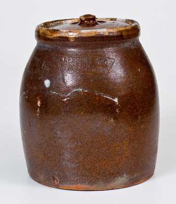 J. EBERLY & CO. / STRASBURG, VA Redware Bean Pot