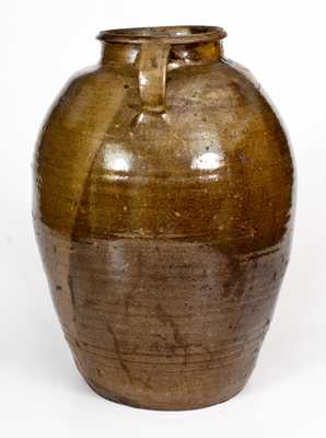 Unusual Large Washington County, GA Alkaline-Glazed Stoneware Jar, c1840-1870