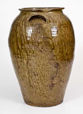 Very Fine Washington County, GA 6 Gal. Alkaline-Glazed Stoneware Jar, c1840