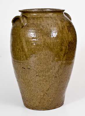 Very Fine Washington County, GA 6 Gal. Alkaline-Glazed Stoneware Jar, c1840