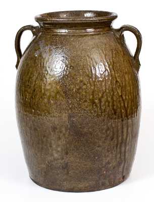 3 Gal. Crawford County, GA Stoneware Jar with Open Handles