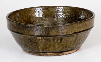 Unusual Crawford County, GA Alkaline-Glazed Stoneware Bowl