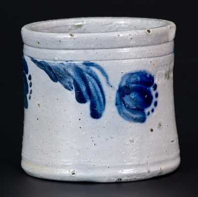 Exceptional Miniature JOHN BELL / WAYNESBORO Decorated Stoneware Jar Dated 1867