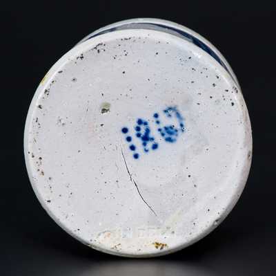 Exceptional Miniature JOHN BELL / WAYNESBORO Decorated Stoneware Jar Dated 1867